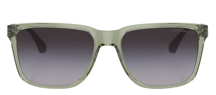 Emporio Armani EA 4047 53628G Square Plastic Green Sunglasses with Grey Gradient Lens