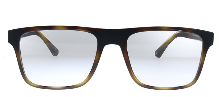 Emporio Armani EA 4115 50891W Rectangle Plastic Havana Sunglasses with Clear Clip On Lens