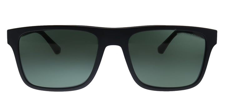 Emporio Armani EA 4115 58011W Rectangle Plastic Black Sunglasses with Clear Clip On Lens