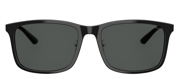 Emporio Armani EA 4241D 501787 Square Metal Black Sunglasses with Grey Lens