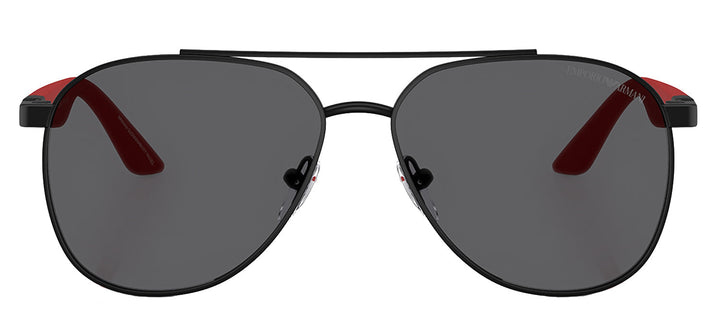 Emporio Armani KIDS EK 2001 3001T3 Aviator Metal Black Sunglasses with Grey Polarized Lens