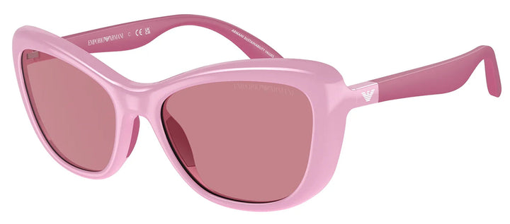 Emporio Armani KIDS EK 4004 613069 Butterfly Plastic Pink Sunglasses with Purple Lens