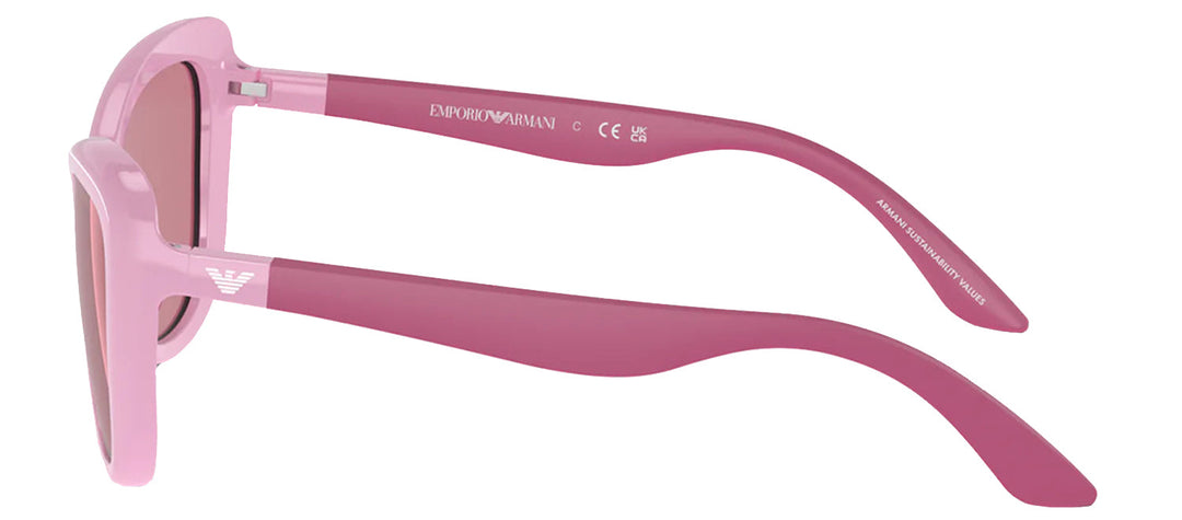 Emporio Armani KIDS EK 4004 613069 Butterfly Plastic Pink Sunglasses with Purple Lens