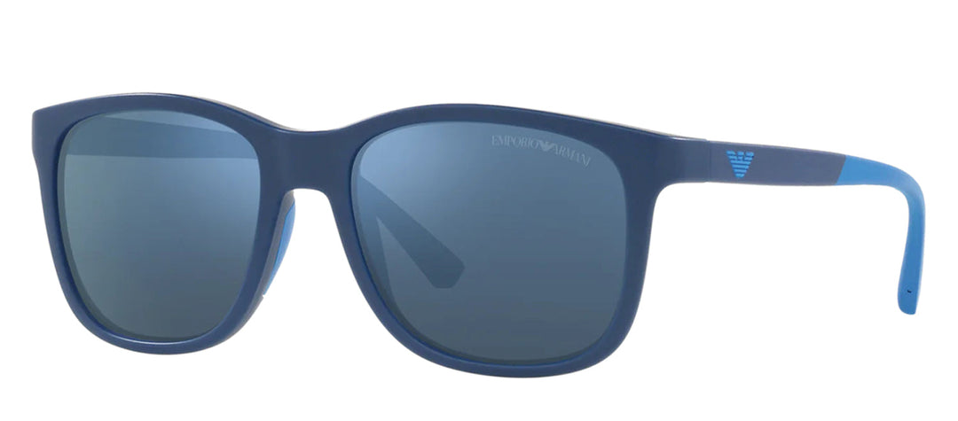 Emporio Armani KIDS EK 4184 508855 Pillow Plastic Blue Sunglasses with Blue Mirror Lens