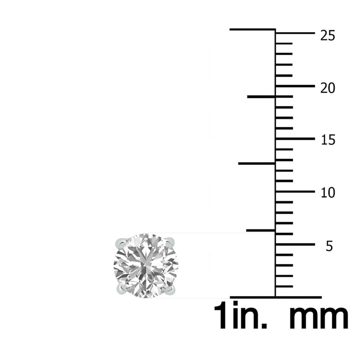 Igi Certified Lab Grown 2 1/4 Carat Total Weight Diamond Solitaire Earrings In 14K White Gold (J Color, Si2 Clarity)