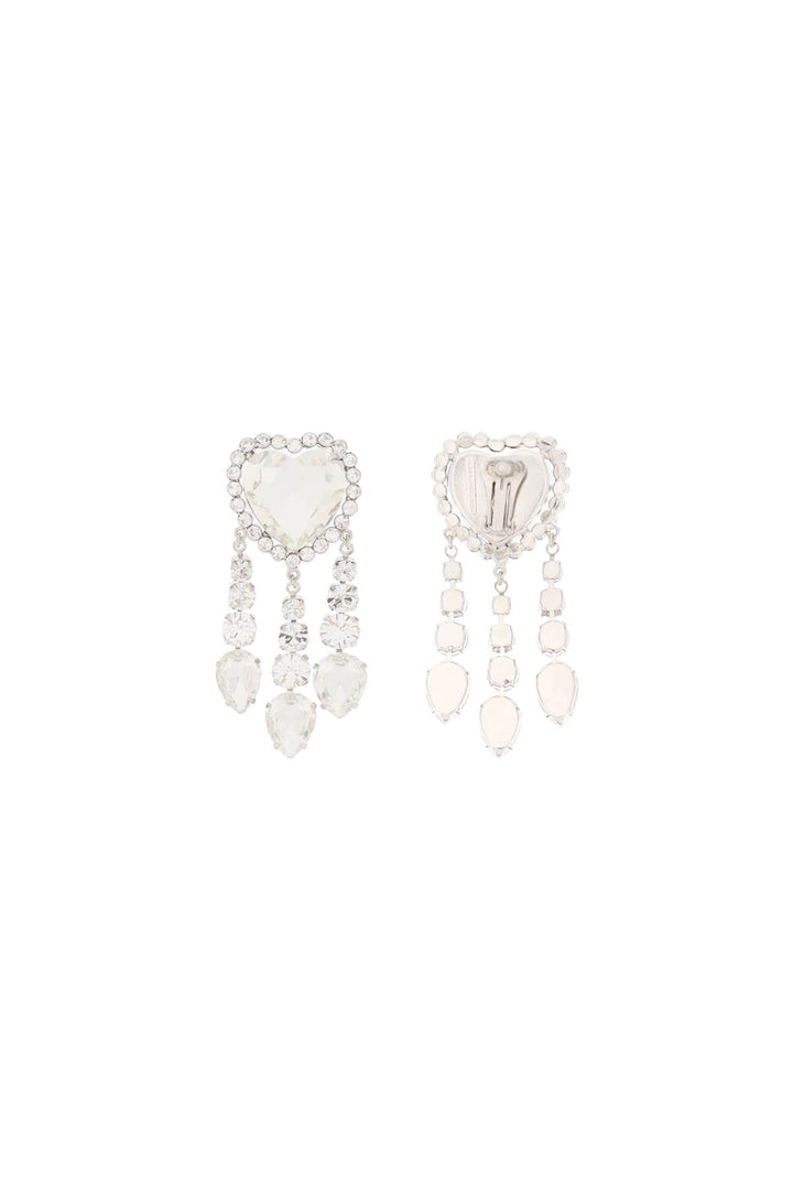 Alessandra Rich Heart Earrings With Pendants