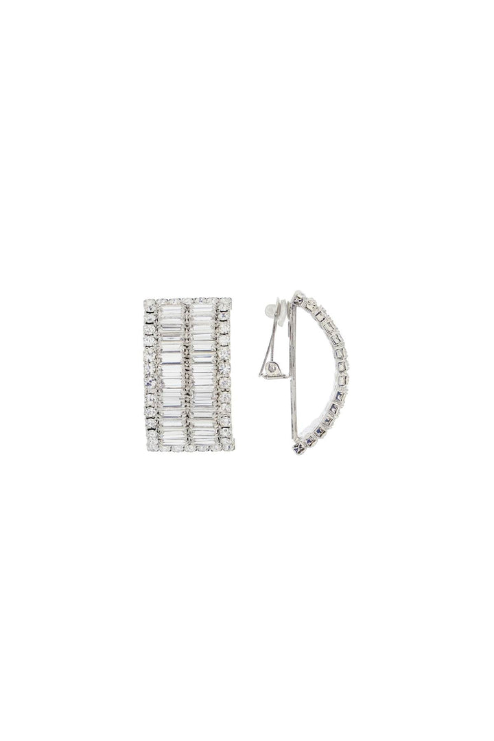 Alessandra Rich Clip-On Earrings With Crystals