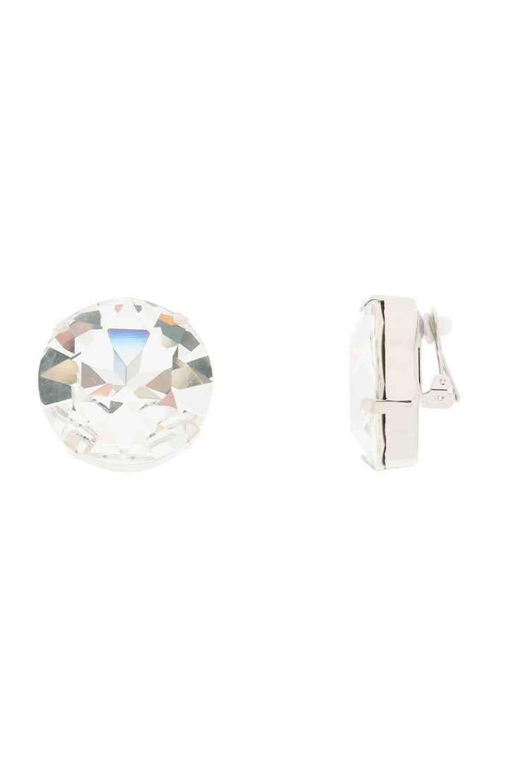 Alessandra Rich Large Crystal Clip-On Earrings