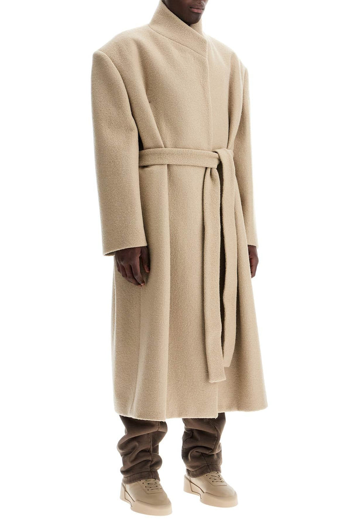 Fear Of God Wool Coat With High Collar And Boiled Wool