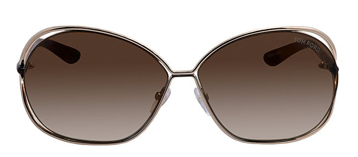 Tom Ford FT 0157 28F Round Metal Gold Sunglasses with Brown Gradient Lens