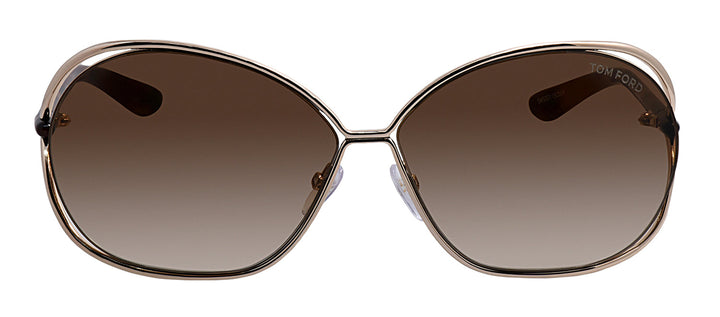 Tom Ford FT 0157 28F Round Metal Gold Sunglasses with Brown Gradient Lens