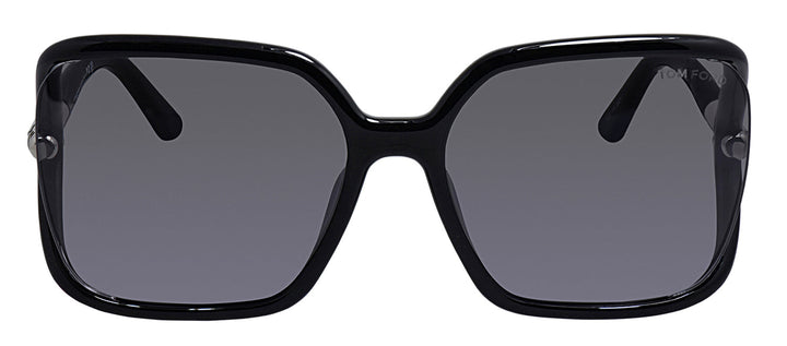 Tom Ford FT 1089 01C Butterfly Plastic Black Sunglasses with Smoke Mirror Lens