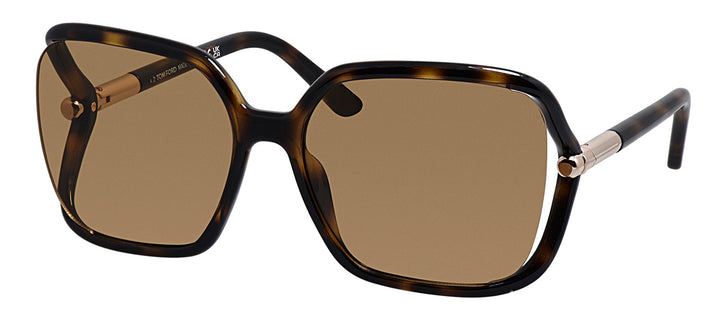 Tom Ford FT 1089 52E Butterfly Plastic Dark Havana Sunglasses with Brown Classic Lens