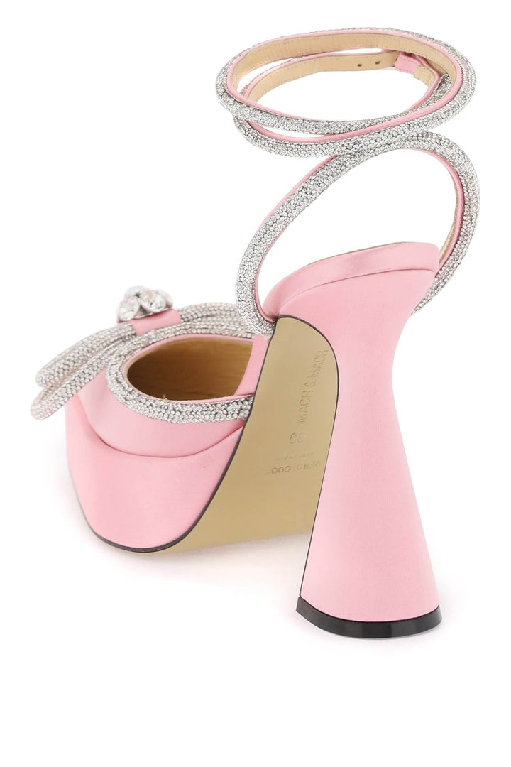 Mach E Mach Satin Pumps With Crystals