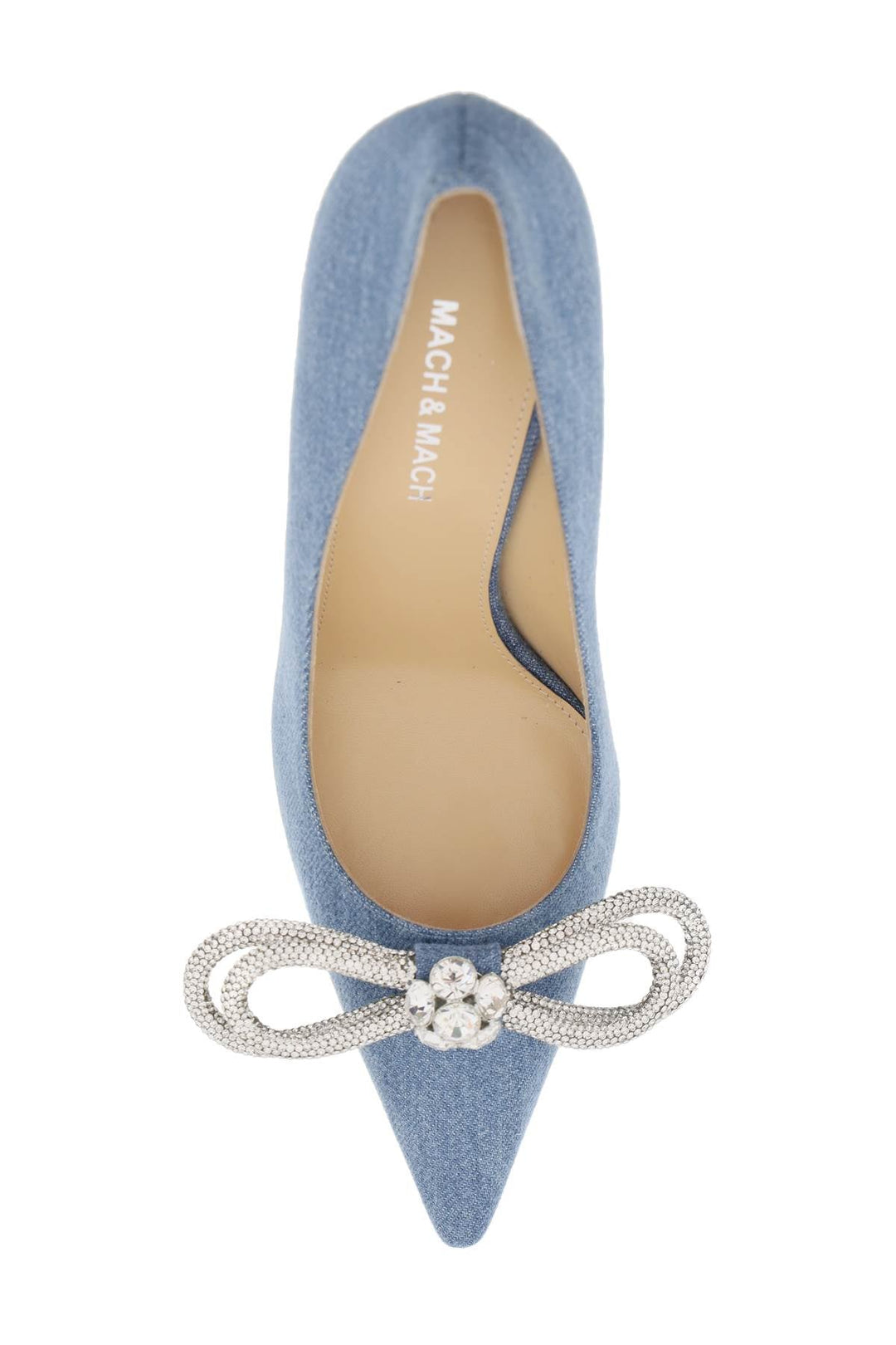 Mach E Mach Denim Pumps With Crystals