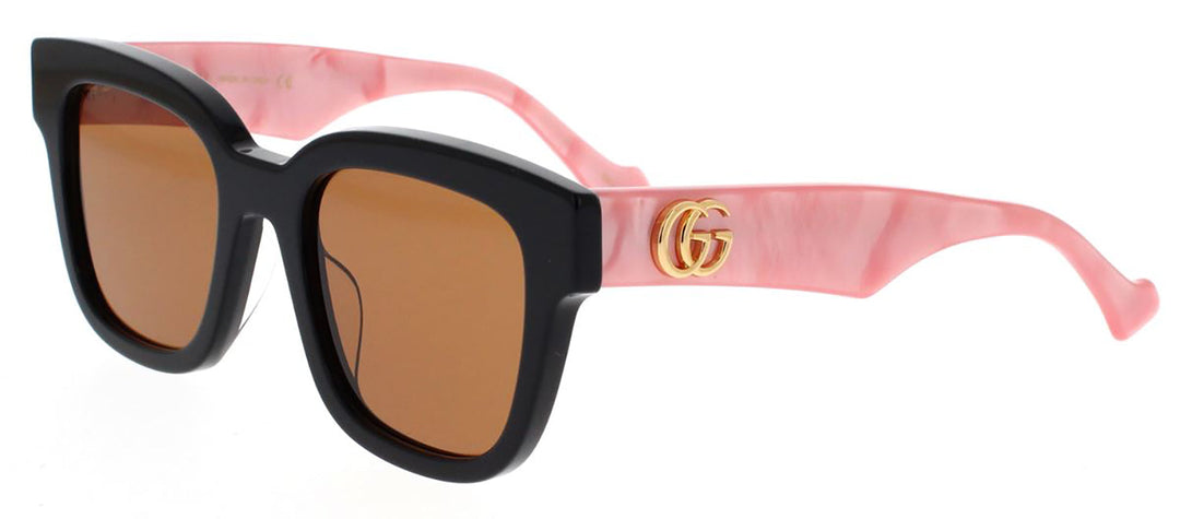 Gucci GG 0998S 005 Square Plastic Black Sunglasses with Brown Lens