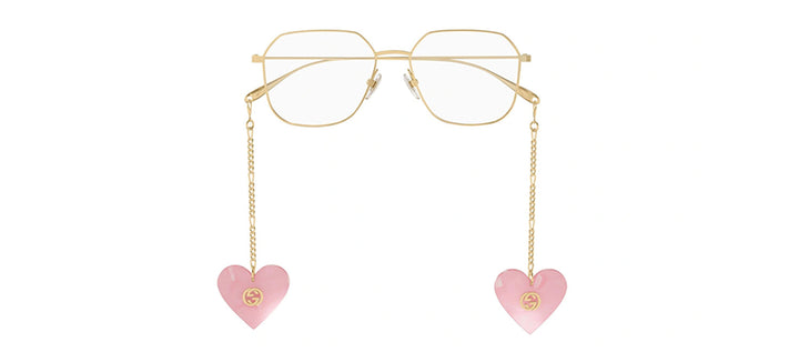 Gucci GG 1032O 001 Round Metal Gold Eyeglasses with Transparent Demo Lens