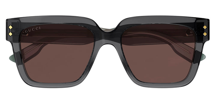 Gucci GG 1084S 004 Square Plastic Grey Sunglasses with Brown Lens