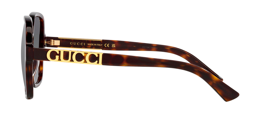 Gucci GG 1189S 003 Square Plastic Havana Sunglasses with Brown Gradient Lens