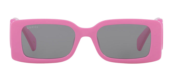 Gucci GG 1325S 006 Rectangle Plastic Pink Sunglasses with Grey Lens