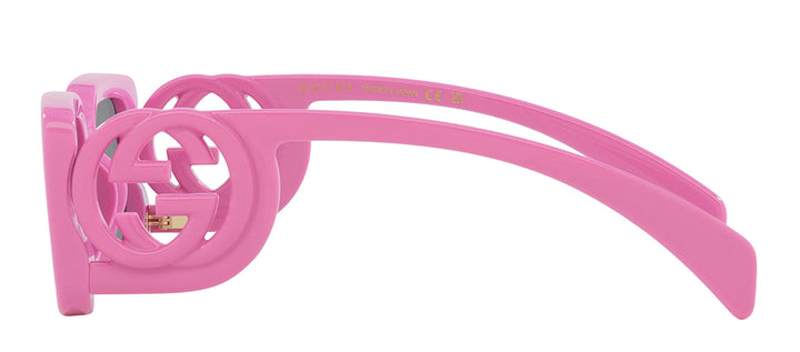 Gucci GG 1325S 006 Rectangle Plastic Pink Sunglasses with Grey Lens