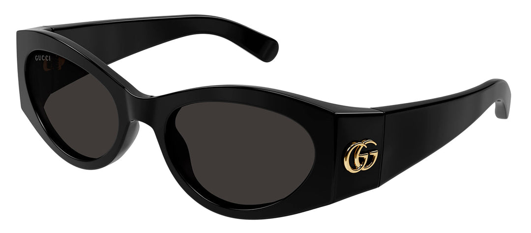 Gucci GG 1401S 001 Cat-Eye Plastic Black Sunglasses with Grey Lens