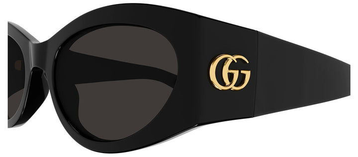 Gucci GG 1401S 001 Cat-Eye Plastic Black Sunglasses with Grey Lens