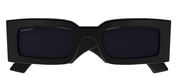 Gucci GG 1425S 001 Rectangle Plastic Black Sunglasses with Grey Lens
