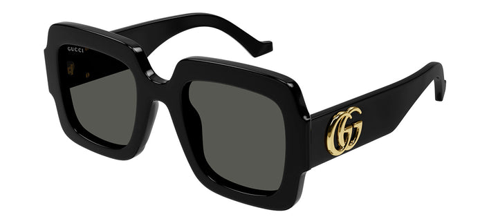 Gucci GG 1547S 001 Square Plastic Black Sunglasses with Grey Lens