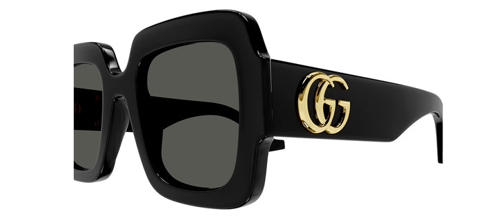 Gucci GG 1547S 001 Square Plastic Black Sunglasses with Grey Lens