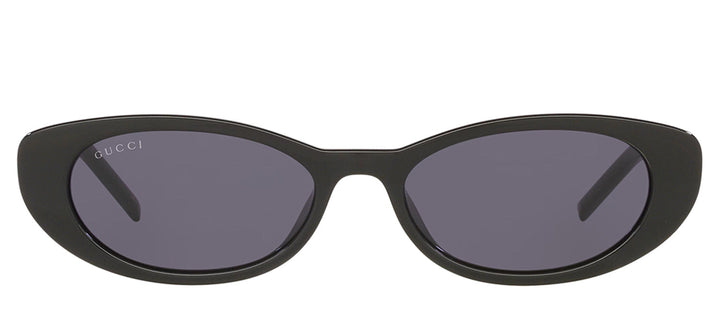 Gucci GG 1680S 002 Oval Plastic Black Sunglasses with Grey Lens