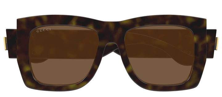 Gucci GG 1688S 002 Square Plastic Havana Sunglasses with Brown Lens