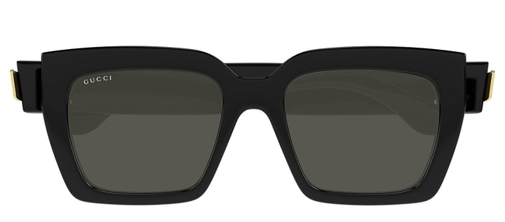 Gucci GG 1689S 001 Square Plastic Black Sunglasses with Grey Lens