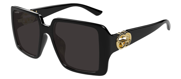 Gucci GG 1692S 001 Square Plastic Black Sunglasses with Grey Lens