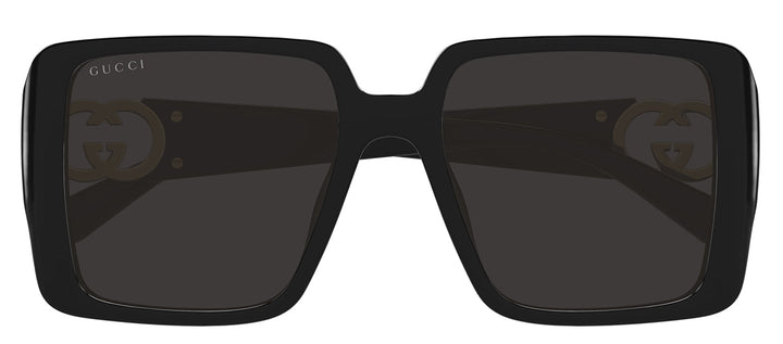 Gucci GG 1692S 001 Square Plastic Black Sunglasses with Grey Lens