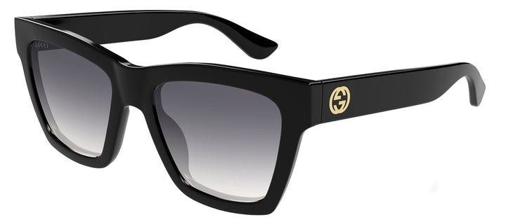 Gucci GG 1714S 001 Square Plastic Black Sunglasses with Grey Gradient Lens
