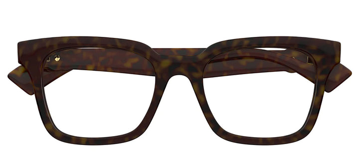 Gucci GG 1728O 002 Square Plastic Havana Eyeglasses with Logo Stamped Demo Lenses