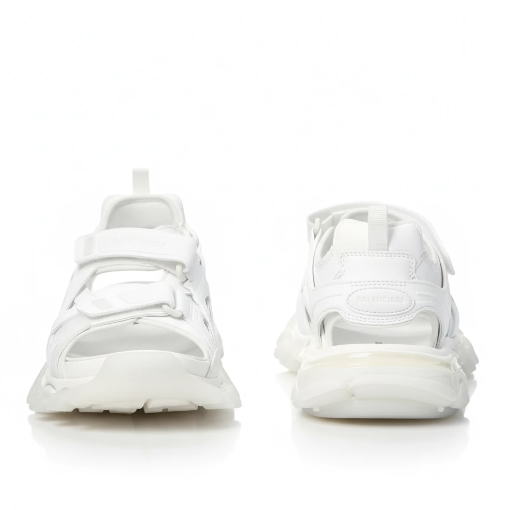 Balenciaga Track Touch-Strap Sandals in BLACK
