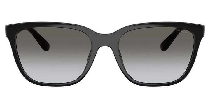 Coach HC 8429D 50023C Square Plastic Black Sunglasses with Grey Gradient Lens
