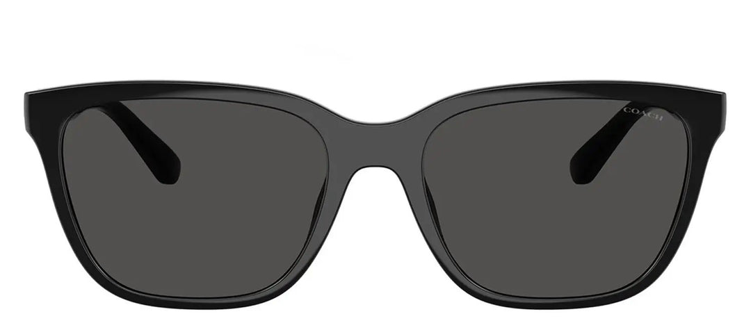 Coach Cae86 HC 8429D 500287 Square Plastic Black Sunglasses with Grey Lens