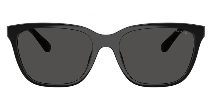 Coach Cae86 HC 8429D 500287 Square Plastic Black Sunglasses with Grey Lens