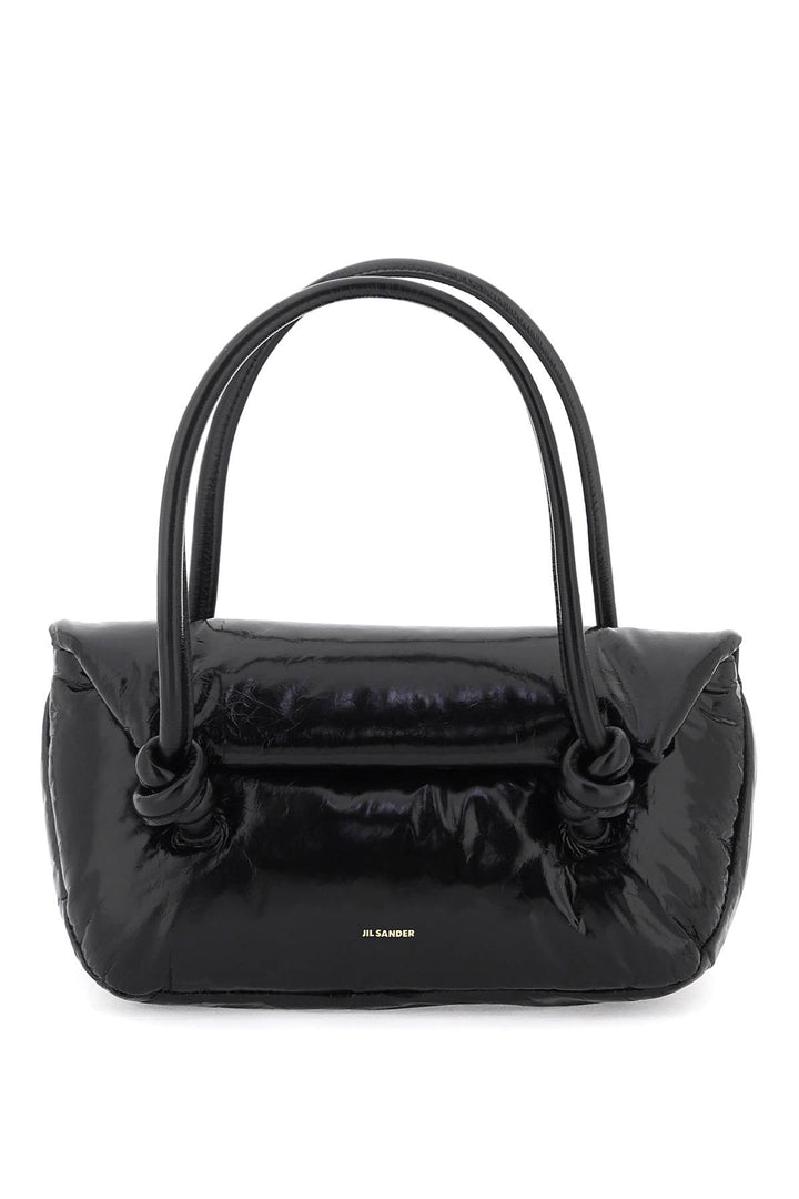 Bolso de hombro pequeño de charol de Jil Sander