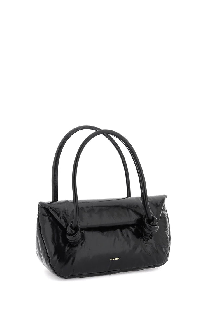 Bolso de hombro pequeño de charol de Jil Sander