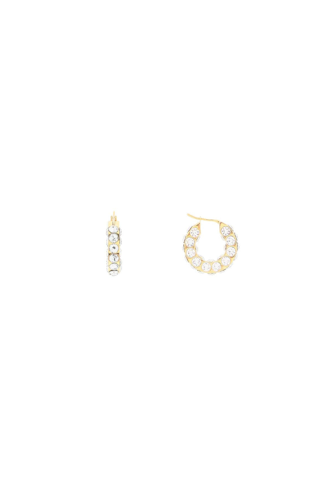 Amina Muaddi Small Jahleel Hoop Earrings With Crystals