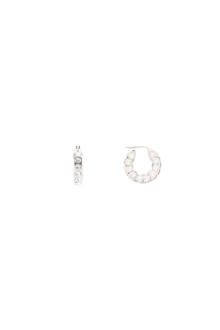 Amina Muaddi Small Jahleel Hoop Earrings With Crystals