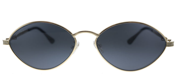 Jimmy Choo JC Sonny/S 2F7 Oval Metal Gold Sunglasses with Grey Lens