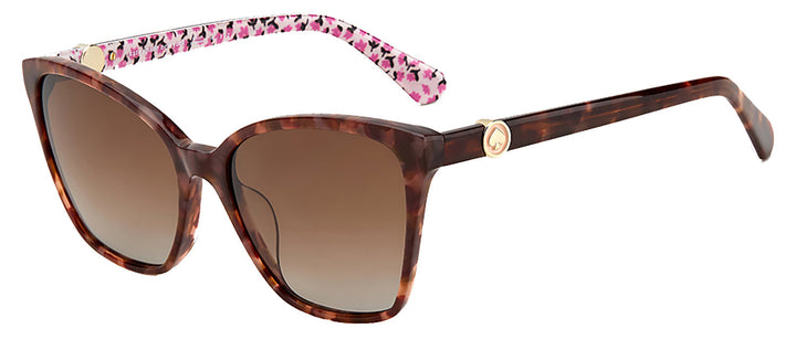 Kate Spade KS Amiyah/G/S 086 Cat-Eye Plastic Havana Sunglasses with Brown Polarized Lens