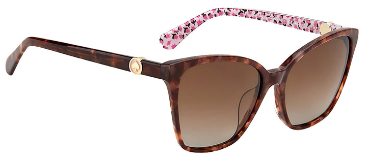 Kate Spade KS Amiyah/G/S 086 Cat-Eye Plastic Havana Sunglasses with Brown Polarized Lens