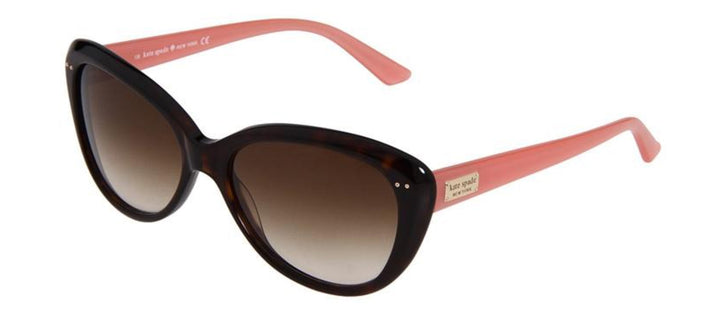 Kate Spade KS Angelique JUH Cat-Eye Plastic Tortoise/ Havana Sunglasses with Brown Gradient Lens