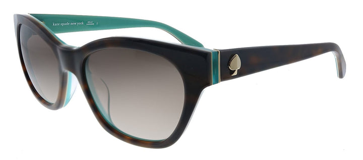 Kate Spade KS Jerri/S IPR Cat-Eye Plastic Havana Blue Sunglasses with Brown Gradient Lens